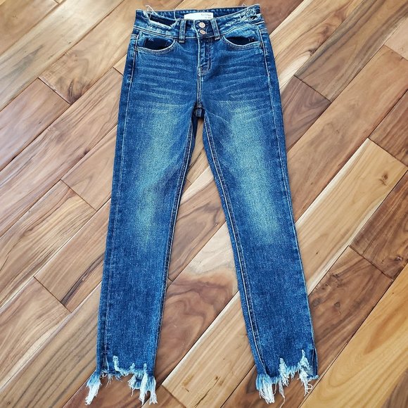 NEW! BUCKLE Bridge by GLY Elliot High Rise Ankle Skinny Stretch Jeans Raw Hem 25 - Picture 5 of 14